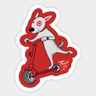 Funny Bullseye Dog Team Member Sticker